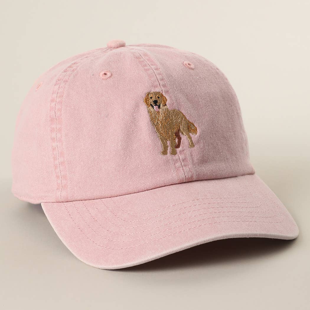 Golden Retriever Embroidered Cap: APRICOT-Hats-Southern Jewewellery Co.-Southern Goods Co.