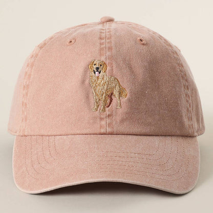 Golden Retriever Embroidered Cap: APRICOT-Hats-Southern Jewewellery Co.-Southern Goods Co.