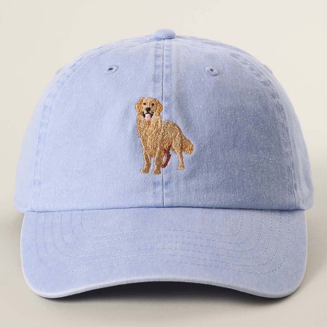Golden Retriever Embroidered Cap: LILAC-Hats-Southern Jewewellery Co.-Southern Goods Co.