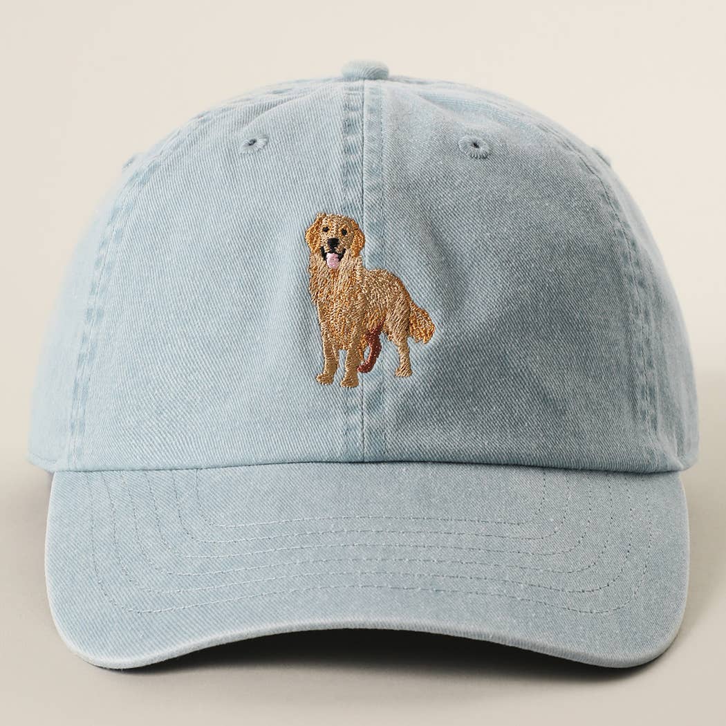 Golden Retriever Embroidered Cap: LILAC-Hats-Southern Jewewellery Co.-Southern Goods Co.