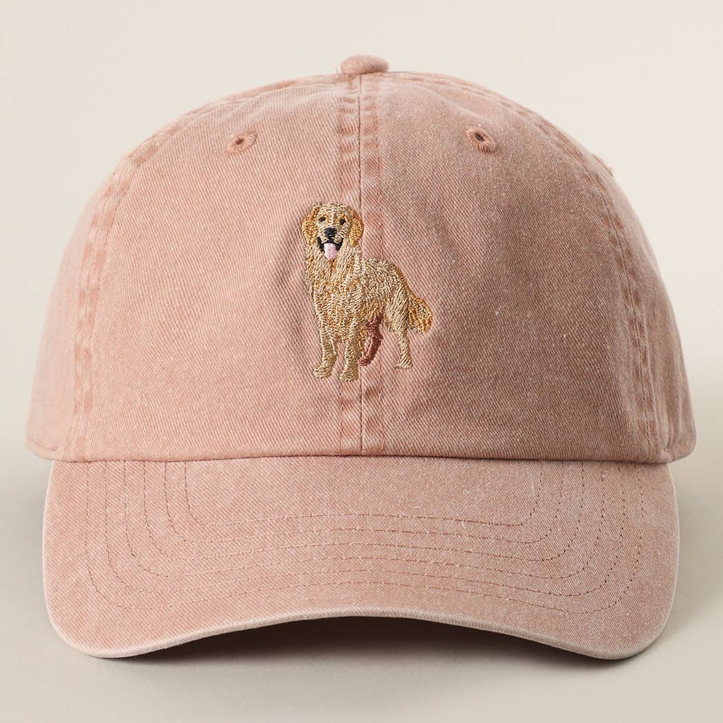 Golden Retriever Embroidered Cap: LILAC-Hats-Southern Jewewellery Co.-Southern Goods Co.