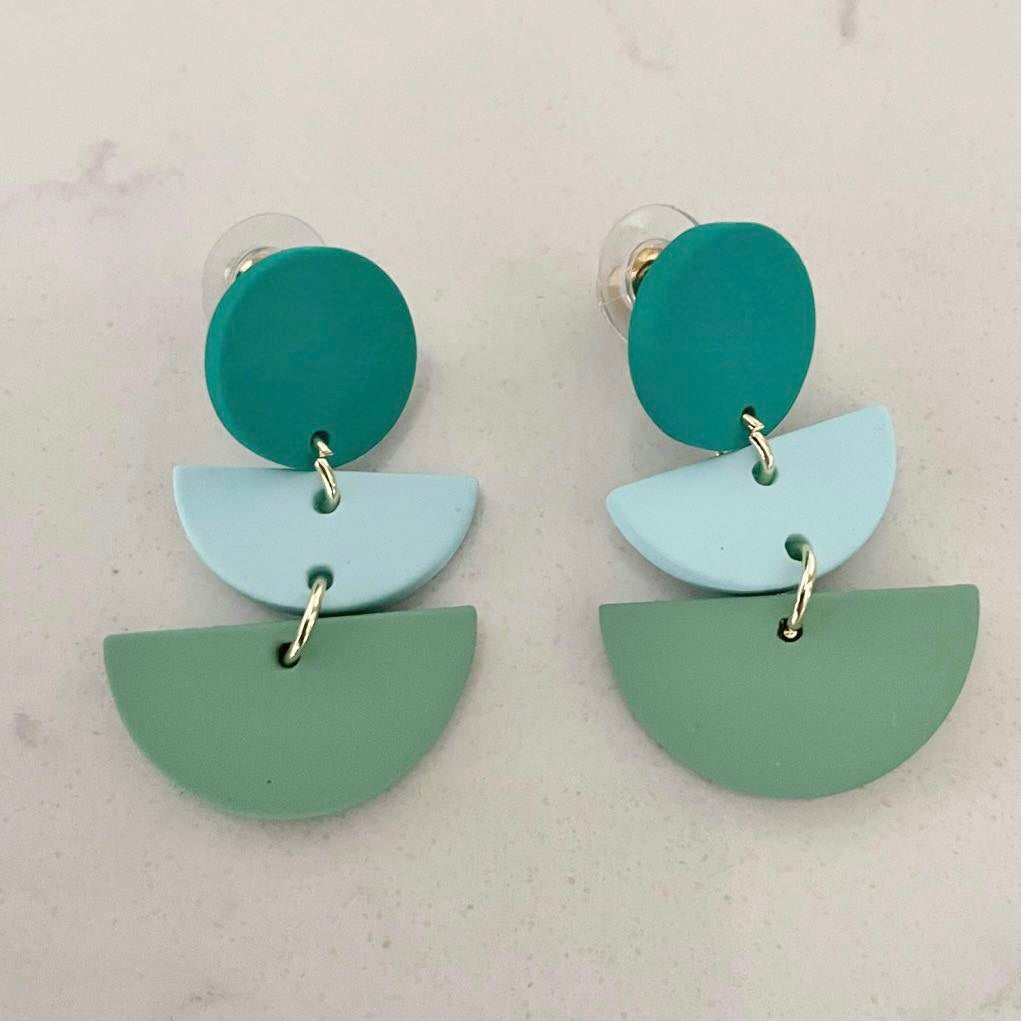 Kingston Green Earrings-Earrings-Southern Jewewellery Co.-Southern Goods Co.