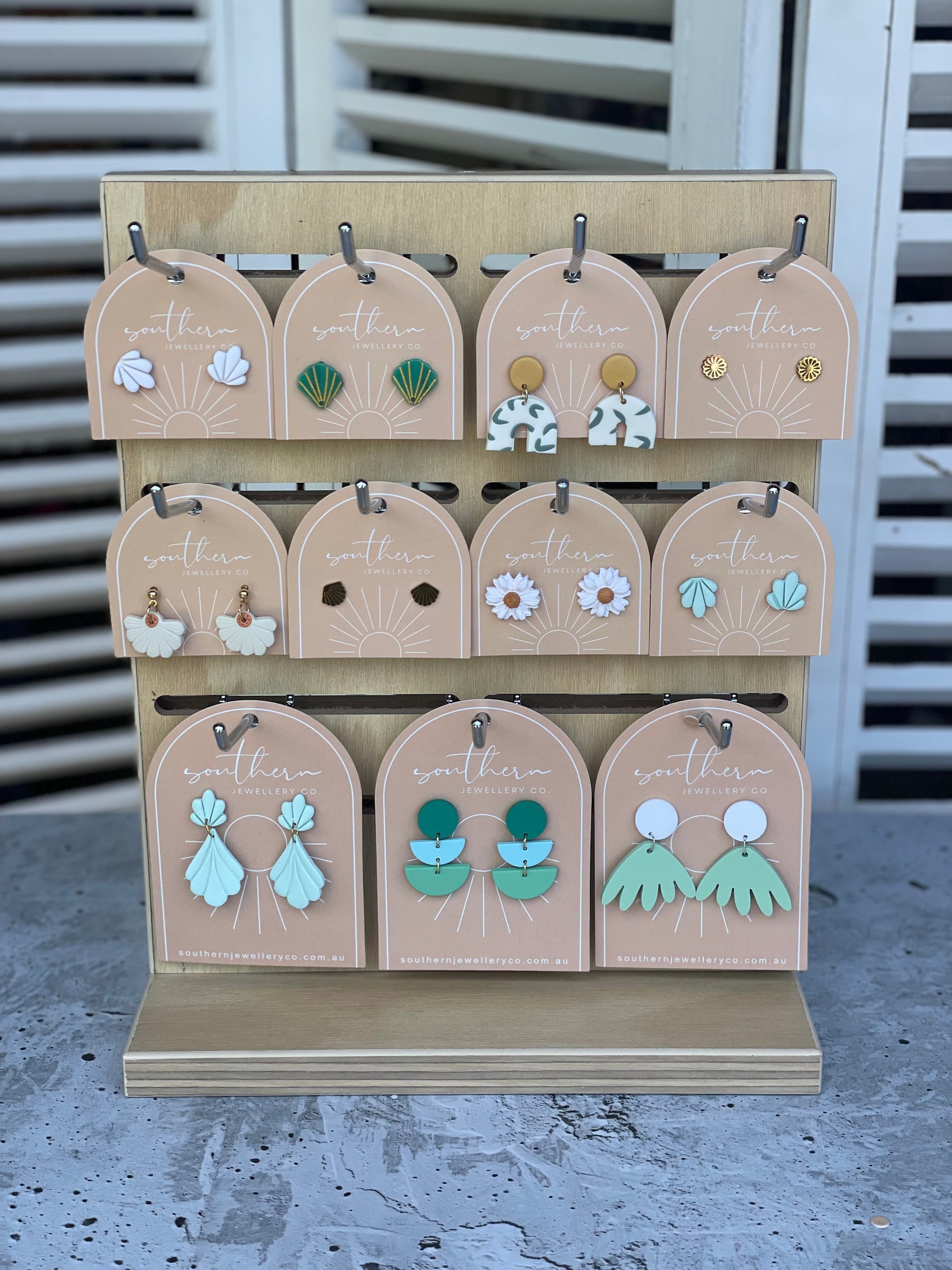 Kingston Green Earrings-Earrings-Southern Jewewellery Co.-Southern Goods Co.