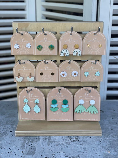 Kingston Green Earrings-Earrings-Southern Jewewellery Co.-Southern Goods Co.