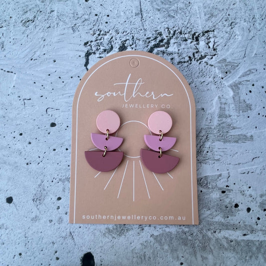 Kingston Pink Earrings-Earrings-Southern Jewewellery Co.-Southern Goods Co.