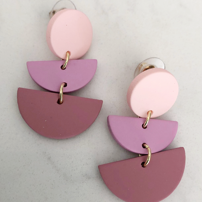 Kingston Pink Earrings-Earrings-Southern Jewewellery Co.-Southern Goods Co.