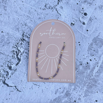 Lilac Beaded Bracelet-Bracelet-Southern Jewewellery Co.-Southern Goods Co.