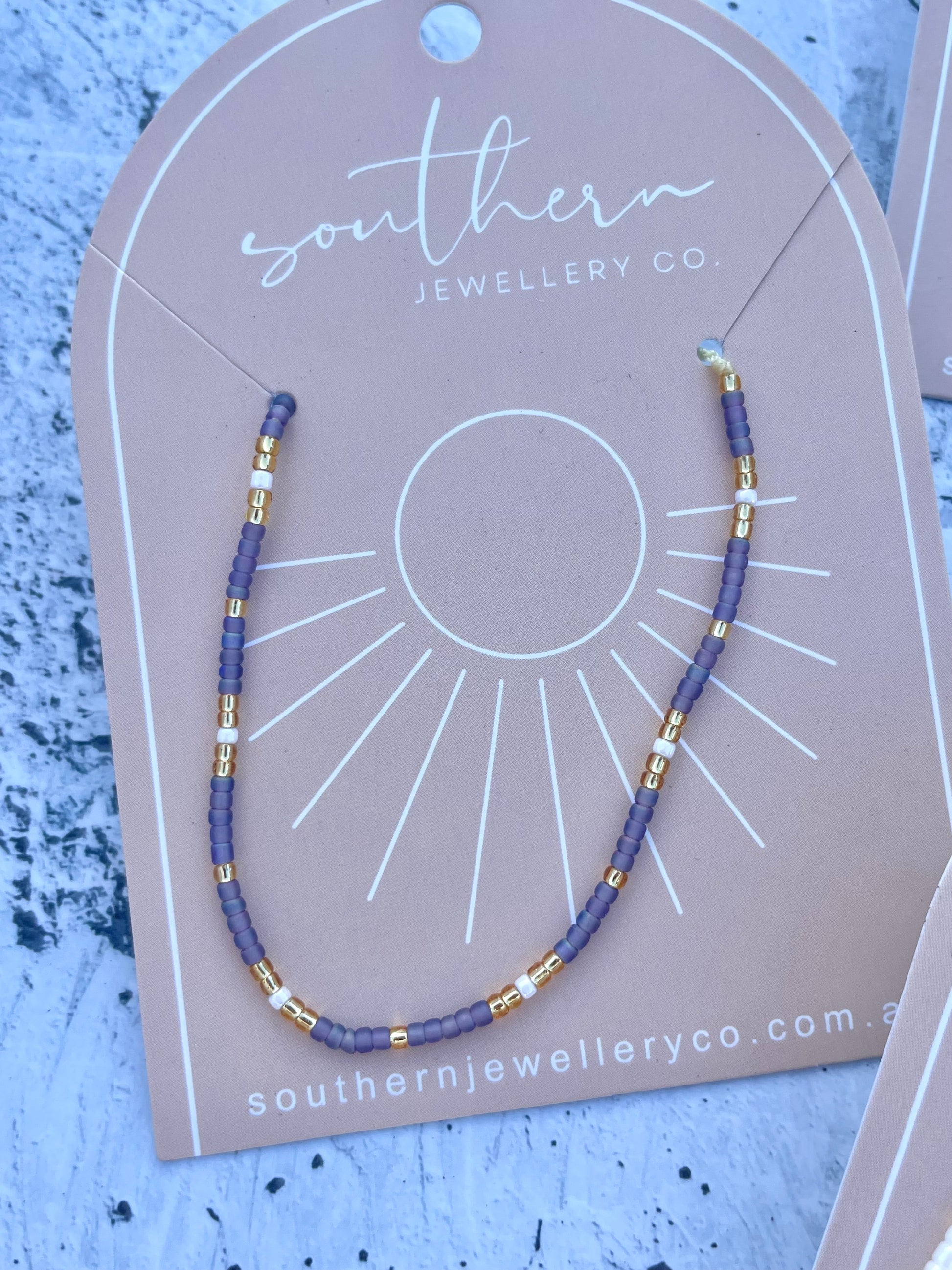 Lilac Beaded Bracelet-Bracelet-Southern Jewewellery Co.-Southern Goods Co.