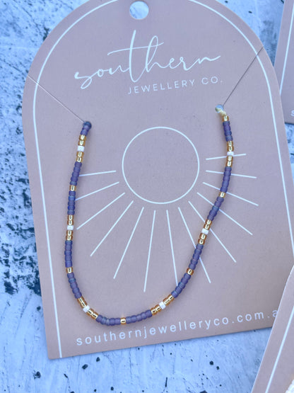 Lilac Beaded Bracelet-Bracelet-Southern Jewewellery Co.-Southern Goods Co.