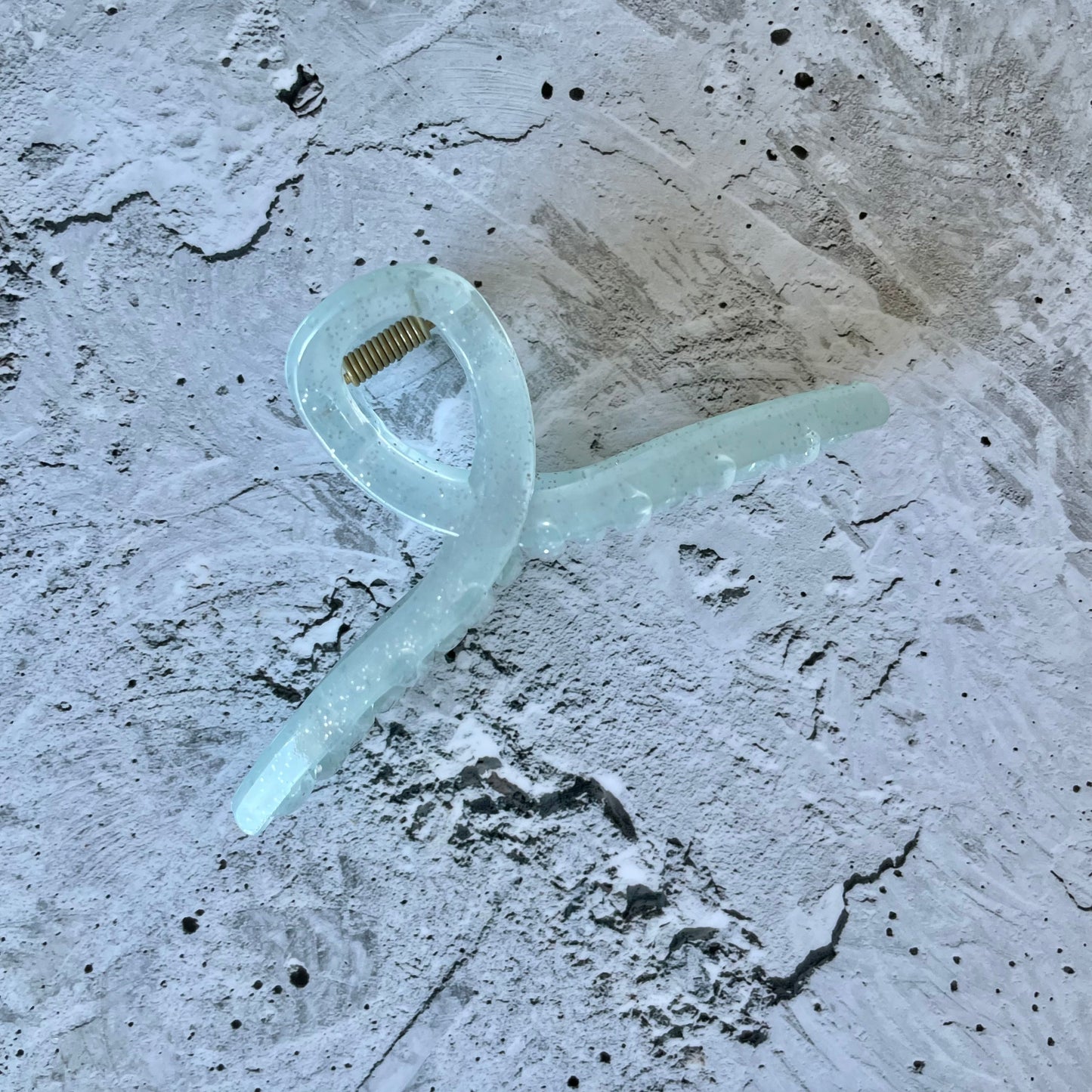 Loop Hair Claw - Glitter Mint-Hair Claw-Southern Jewewellery Co.-Southern Goods Co.