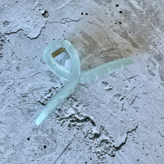Loop Hair Claw - Glitter Mint-Hair Claw-Southern Jewewellery Co.-Southern Goods Co.