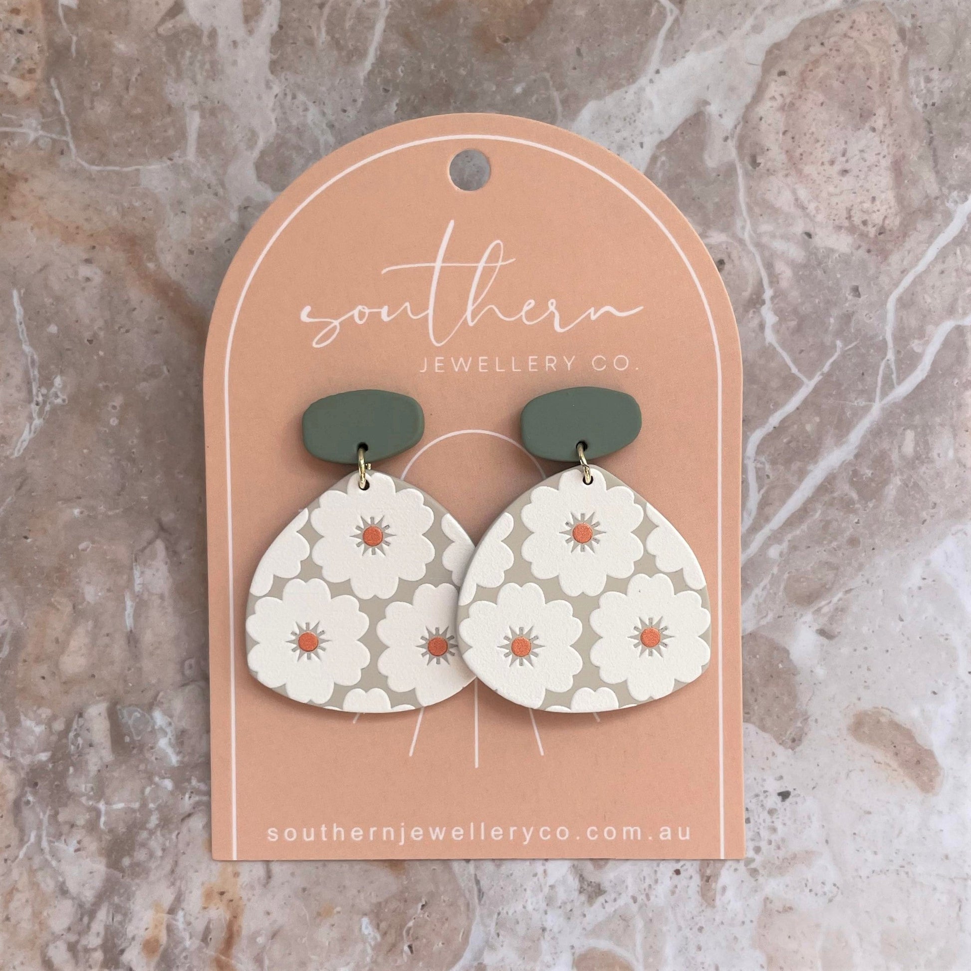 Marlee Floral Earrings-Earrings-Southern Jewewellery Co.-Southern Goods Co.