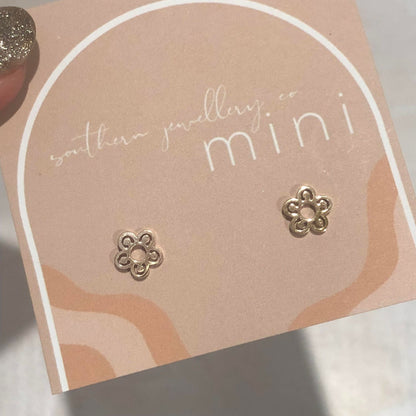 Minis - Flower Rose Gold-Studs-Southern Jewewellery Co.-Southern Goods Co.