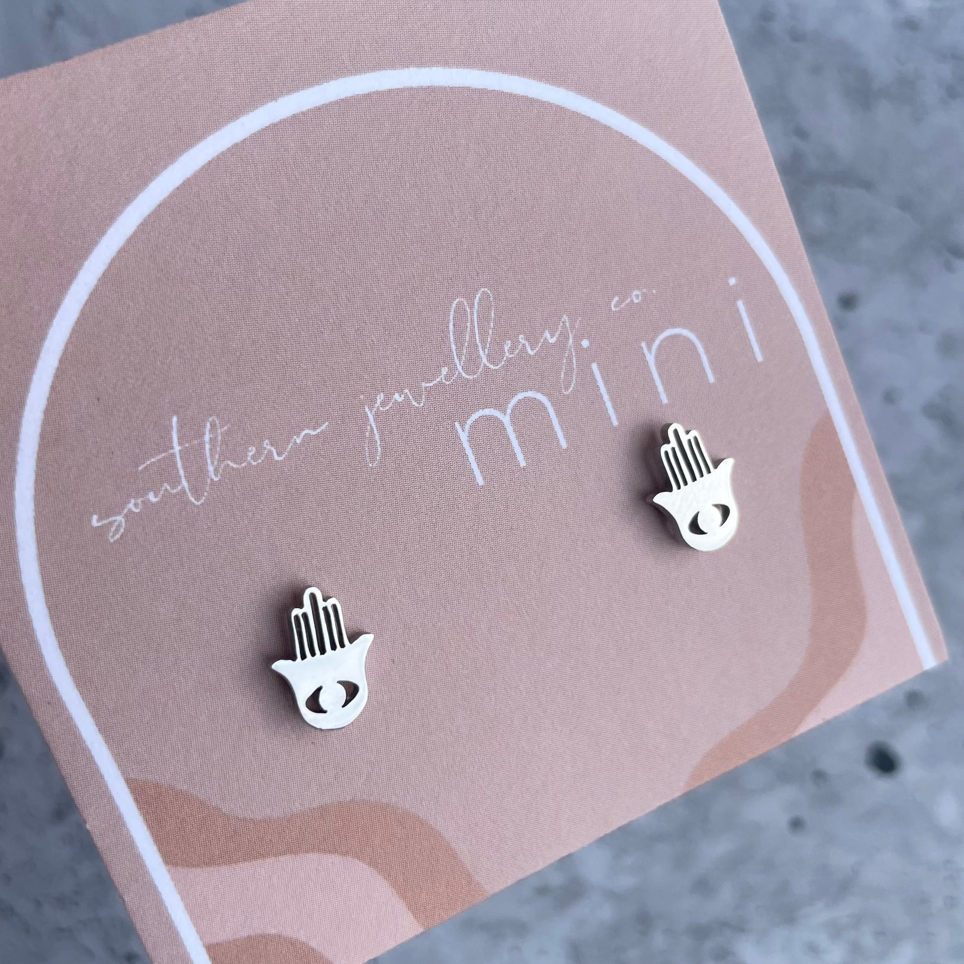 Minis - Hamsa Silver-Studs-Southern Jewewellery Co.-Southern Goods Co.