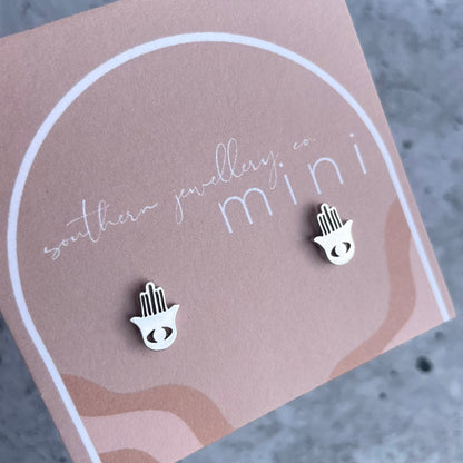 Minis - Hamsa Silver-Studs-Southern Jewewellery Co.-Southern Goods Co.