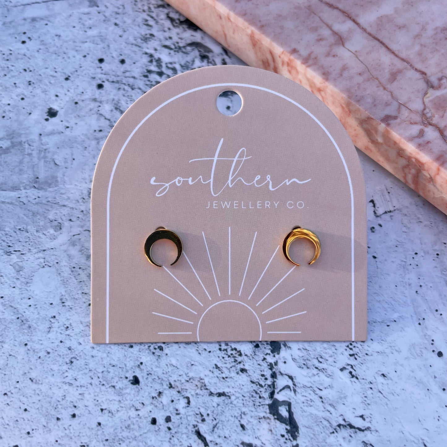 Minis - Moon Gold-Studs-Southern Jewewellery Co.-Southern Goods Co.