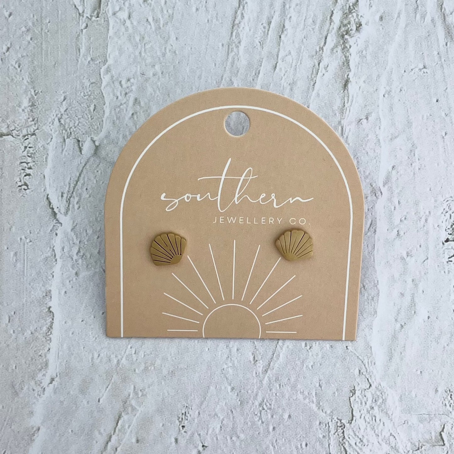 Minis - Shell Gold-Studs-Southern Jewewellery Co.-Southern Goods Co.