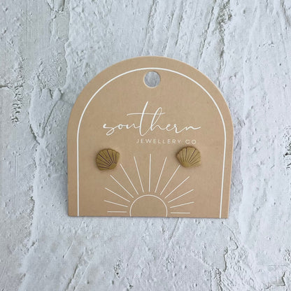 Minis - Shell Gold-Studs-Southern Jewewellery Co.-Southern Goods Co.