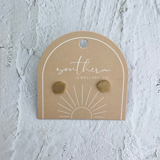 Minis - Shell Gold-Studs-Southern Jewewellery Co.-Southern Goods Co.