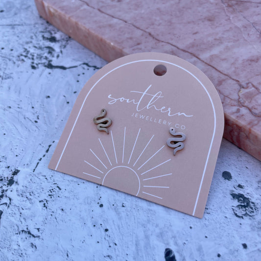 Minis - Snake Rose Gold-Studs-Southern Jewewellery Co.-Southern Goods Co.