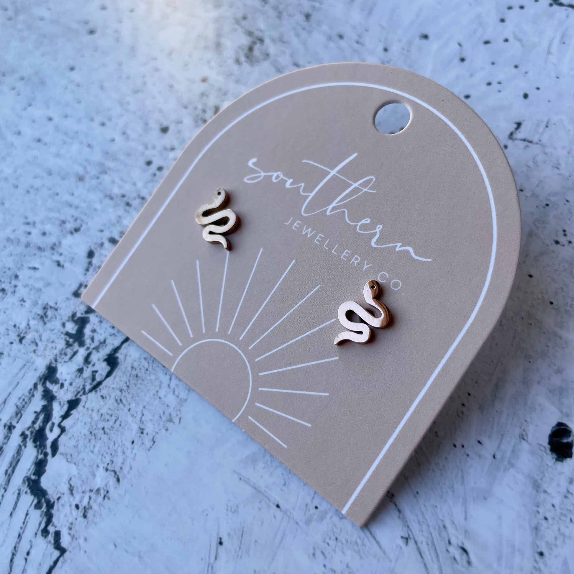 Minis - Snake Rose Gold-Studs-Southern Jewewellery Co.-Southern Goods Co.