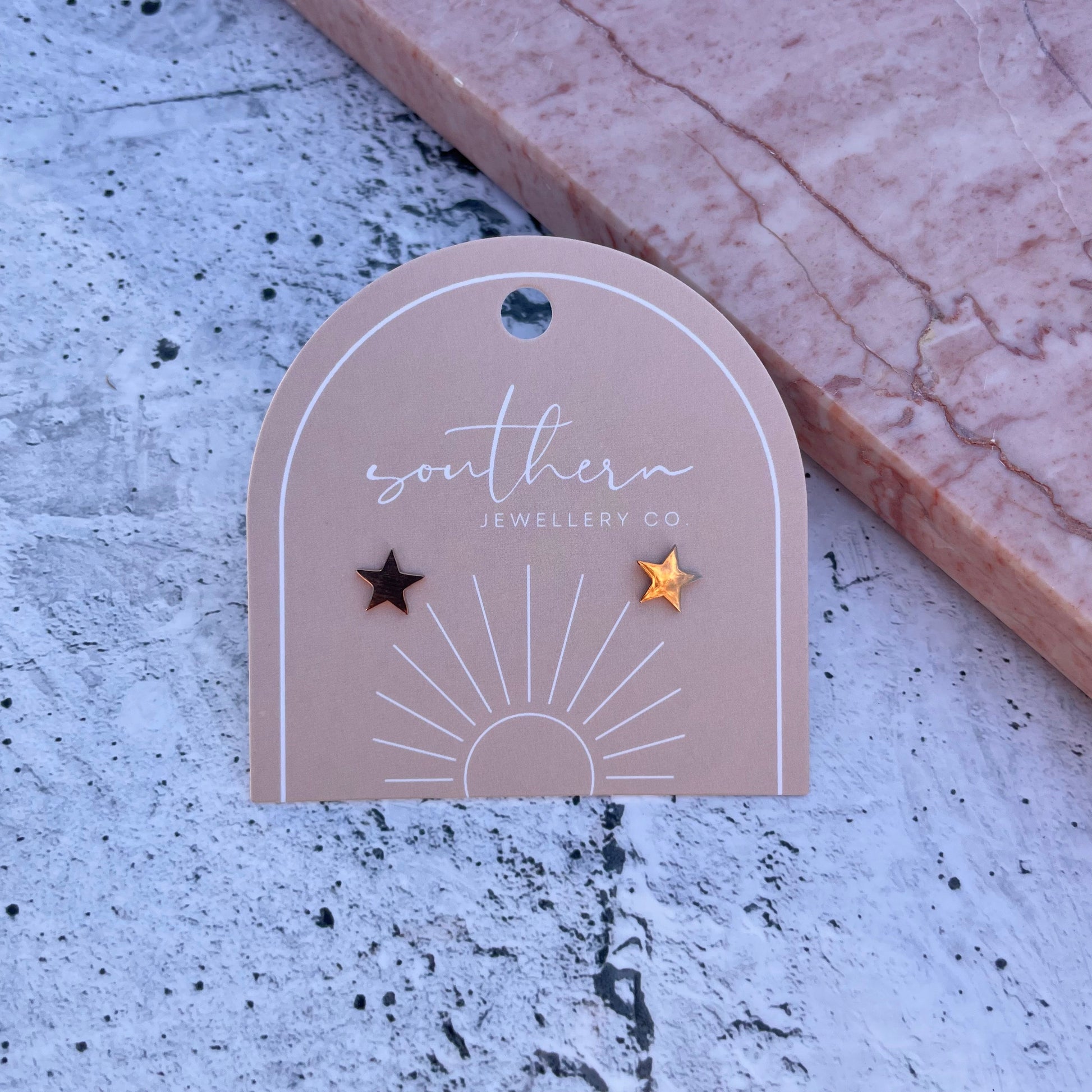 Minis - Star Rose Gold-Studs-Southern Jewewellery Co.-Southern Goods Co.