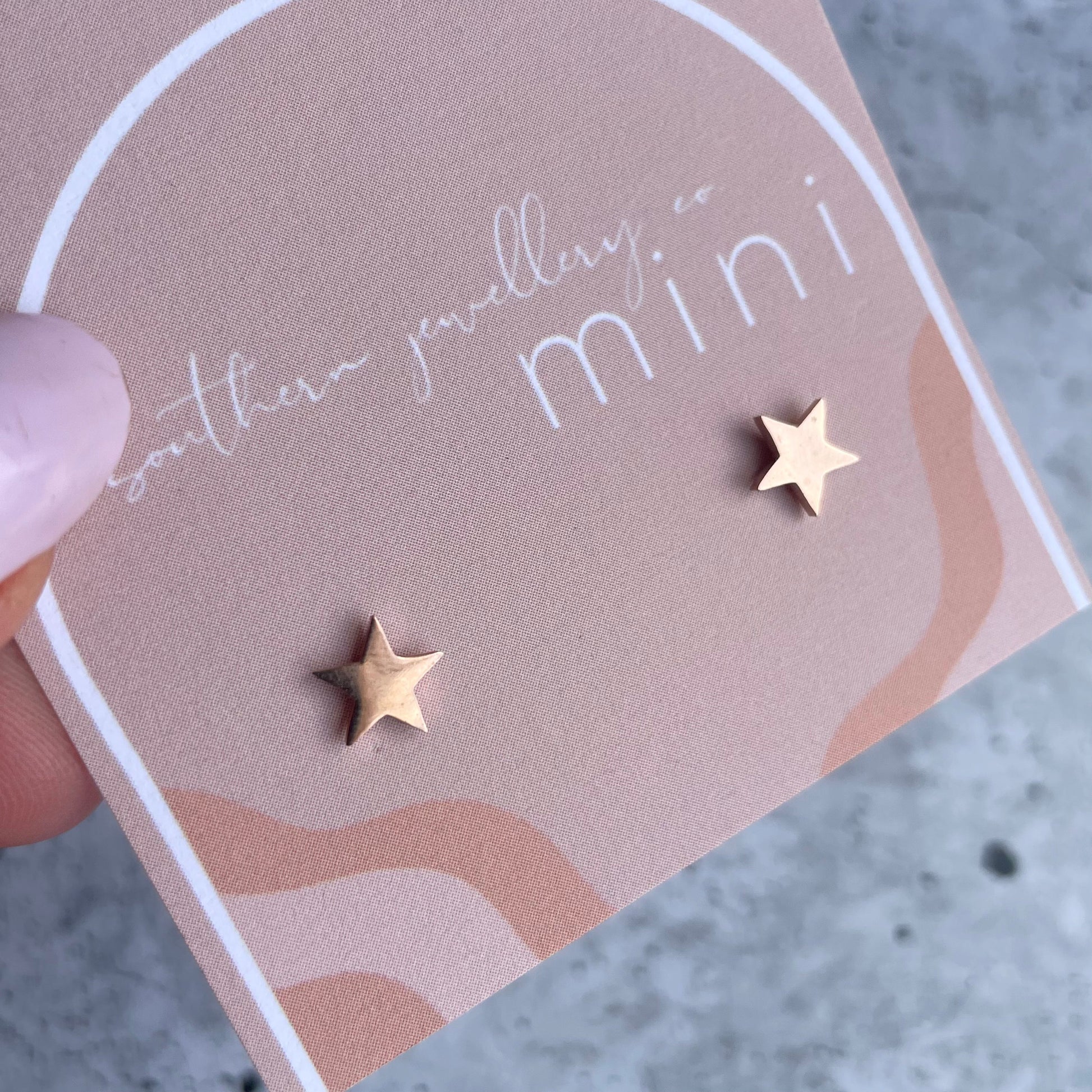 Minis - Star Rose Gold-Studs-Southern Jewewellery Co.-Southern Goods Co.