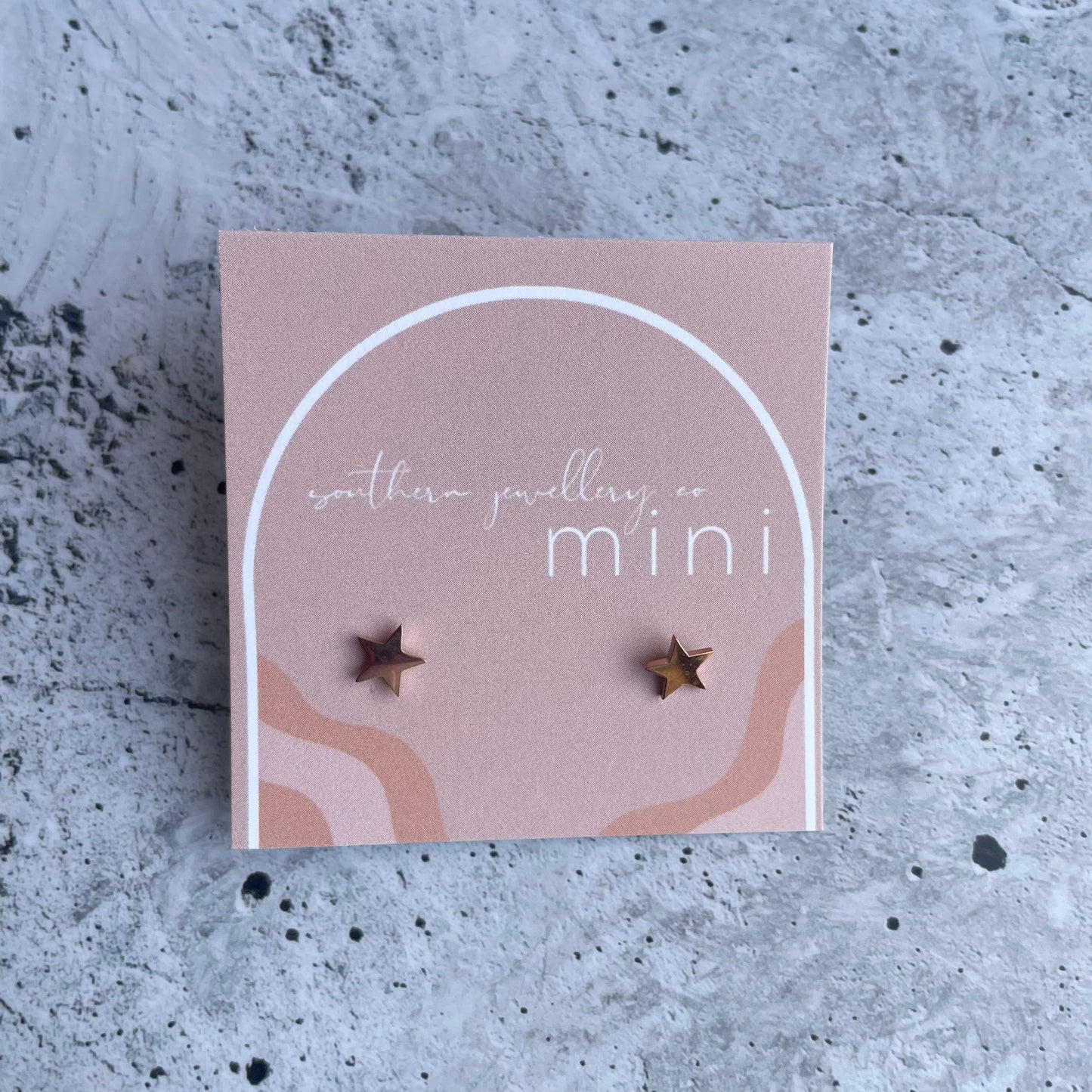 Minis - Star Rose Gold-Studs-Southern Jewewellery Co.-Southern Goods Co.