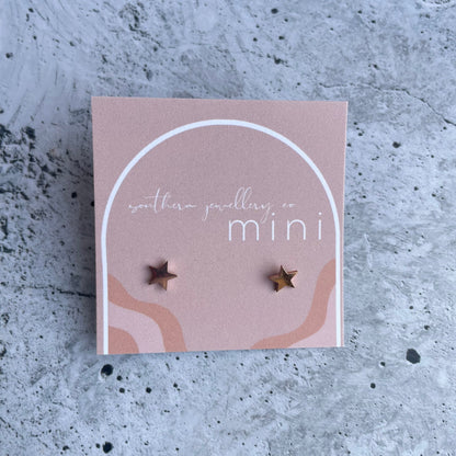 Minis - Star Rose Gold-Studs-Southern Jewewellery Co.-Southern Goods Co.