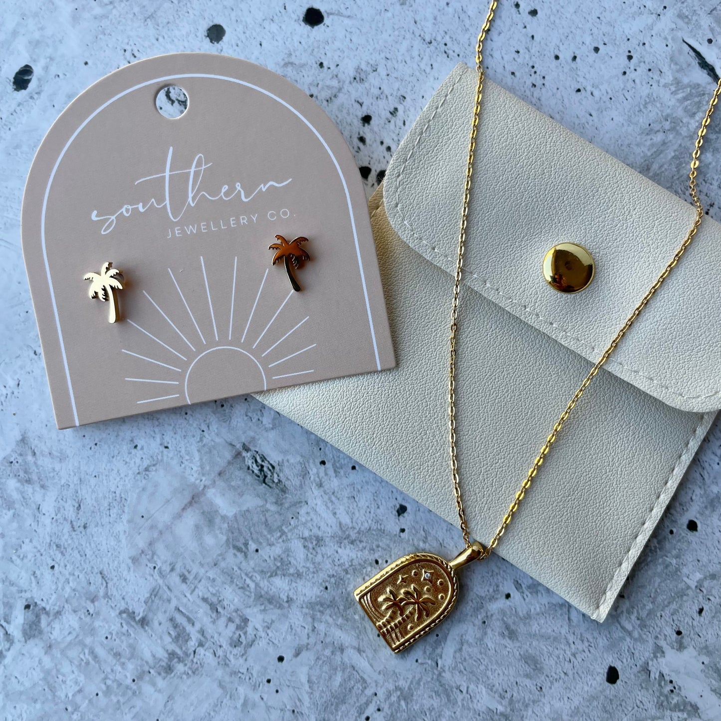 Palm Paradise Necklace-Necklace-Southern Jewewellery Co.-Southern Goods Co.