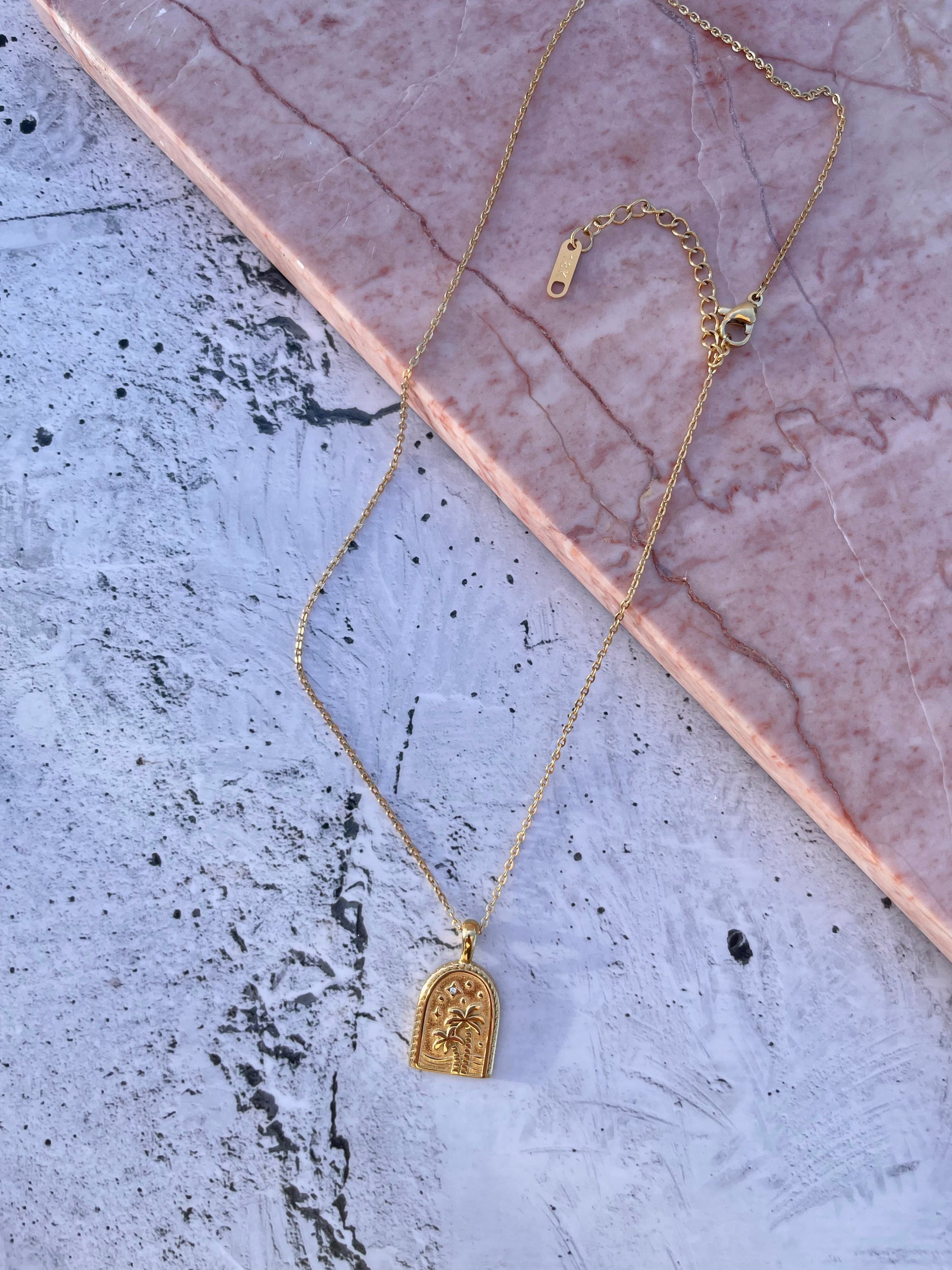 Palm Paradise Necklace-Necklace-Southern Jewewellery Co.-Southern Goods Co.