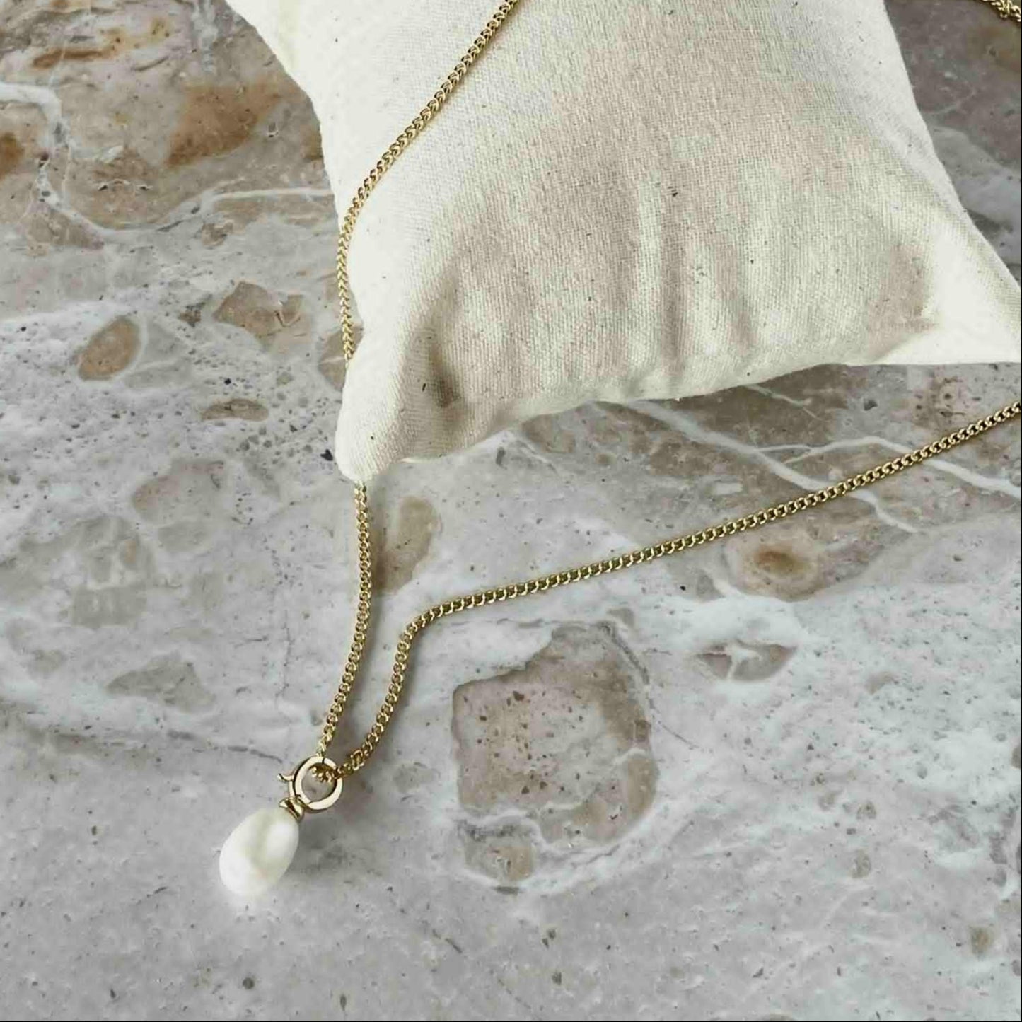 Pearl Clip Necklace-Necklace-Southern Jewewellery Co.-Southern Goods Co.