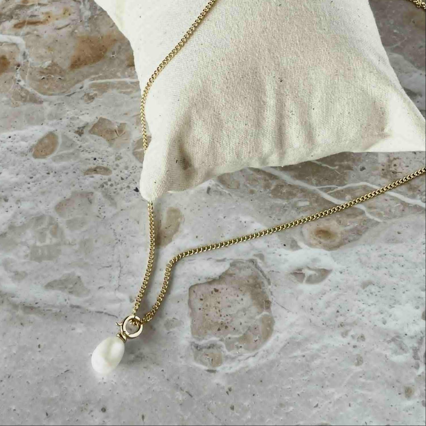 Pearl Clip Necklace-Necklace-Southern Jewewellery Co.-Southern Goods Co.