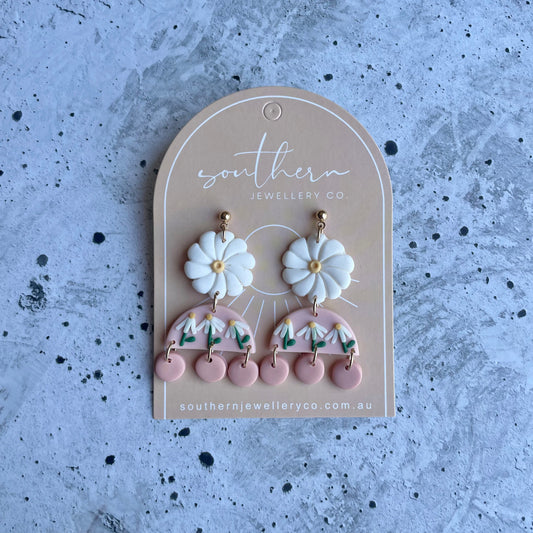 Penny Flower Earrings-Earrings-Southern Jewewellery Co.-Southern Goods Co.