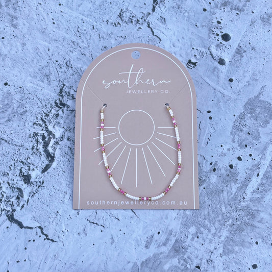 Pink Beaded Bracelet-Bracelet-Southern Jewewellery Co.-Southern Goods Co.