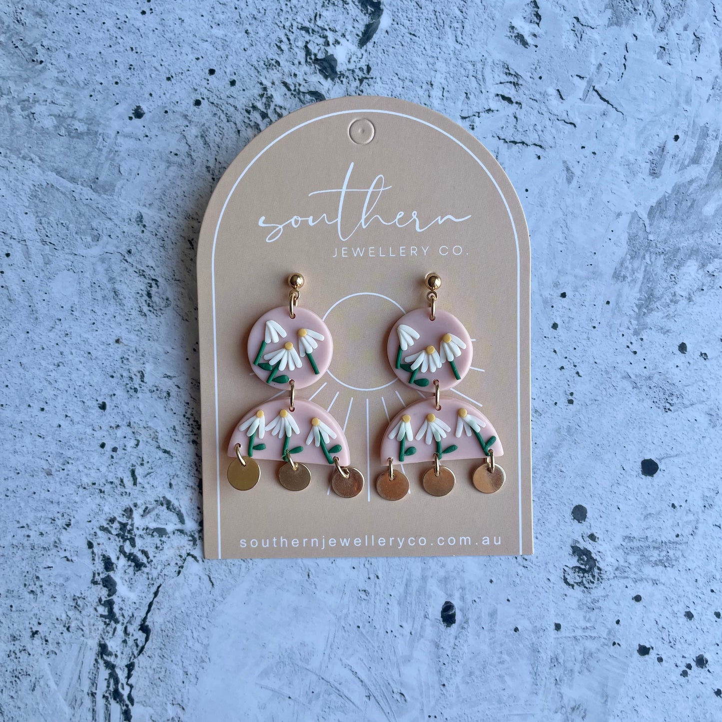 Polly Floral Earrings-Earrings-Southern Jewewellery Co.-Southern Goods Co.