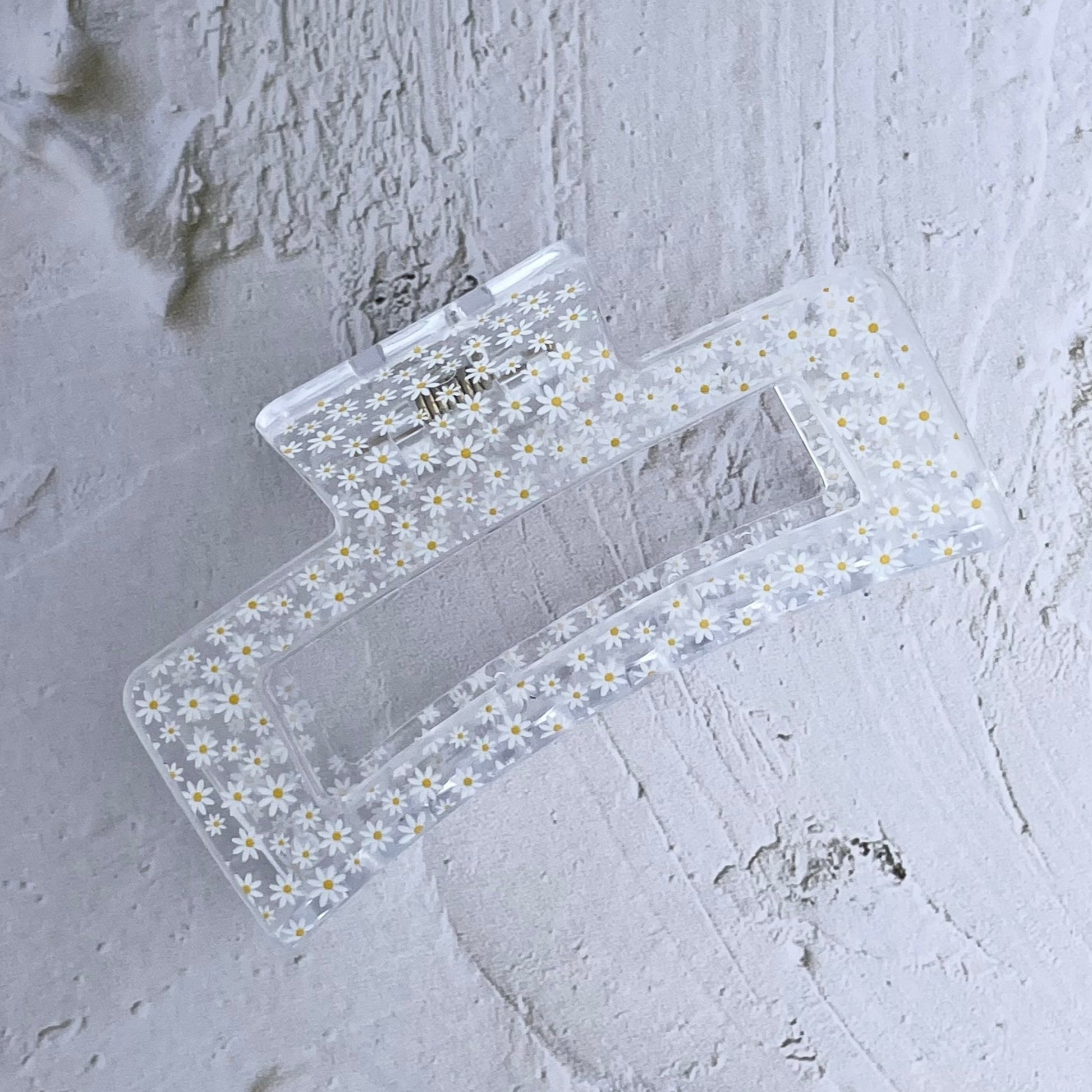 Rectangle Claw - Mini Daisy-Hair Claw-Southern Jewewellery Co.-Southern Goods Co.