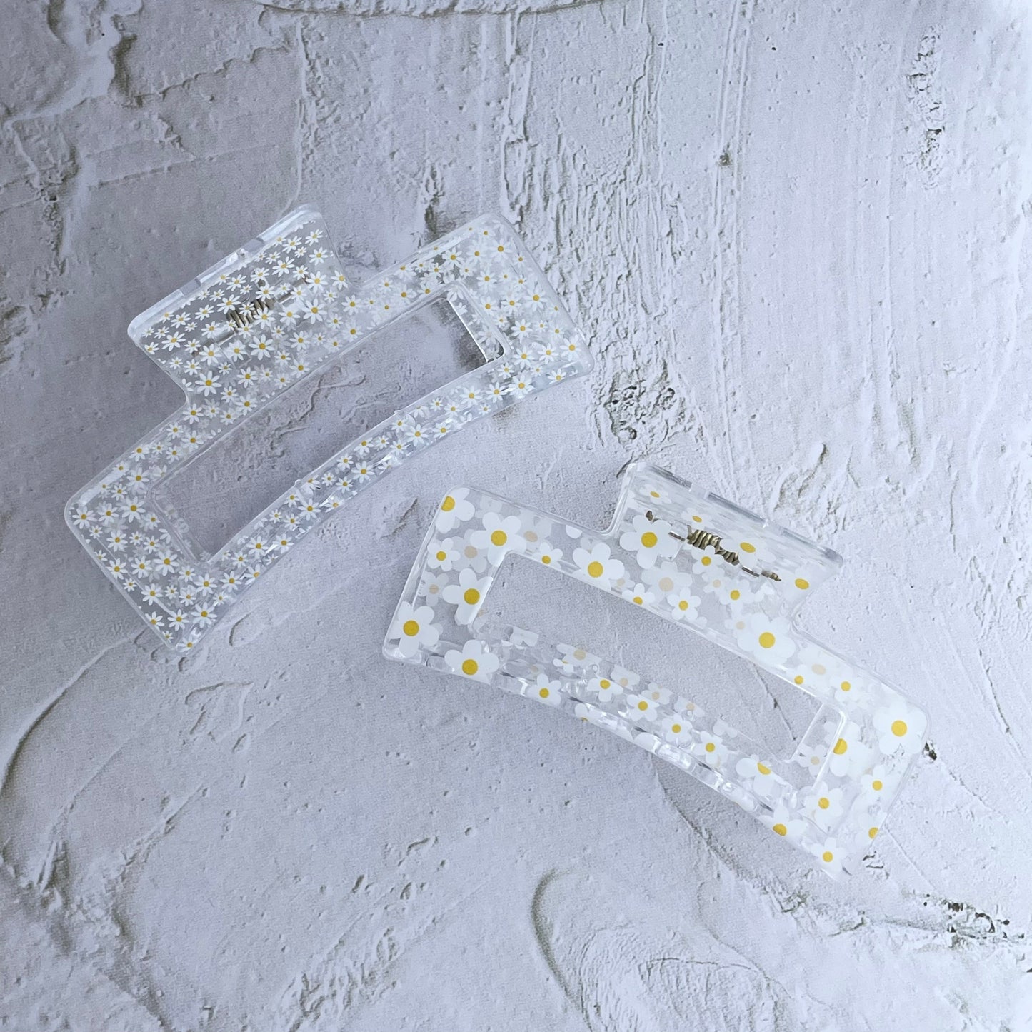 Rectangle Claw - Mini Daisy-Hair Claw-Southern Jewewellery Co.-Southern Goods Co.