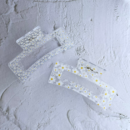 Rectangle Claw - Mini Daisy-Hair Claw-Southern Jewewellery Co.-Southern Goods Co.