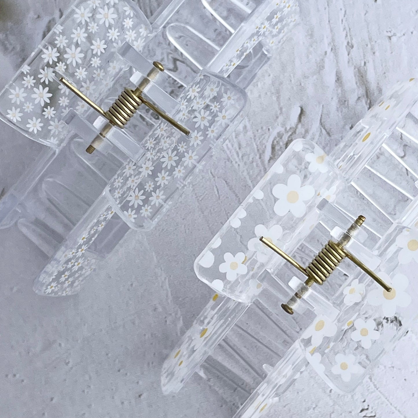 Rectangle Claw - Mini Daisy-Hair Claw-Southern Jewewellery Co.-Southern Goods Co.