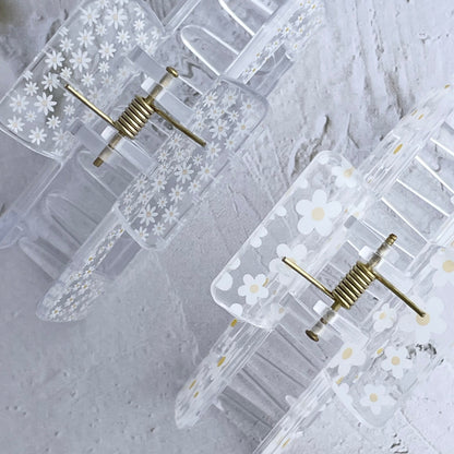 Rectangle Claw - Mini Daisy-Hair Claw-Southern Jewewellery Co.-Southern Goods Co.