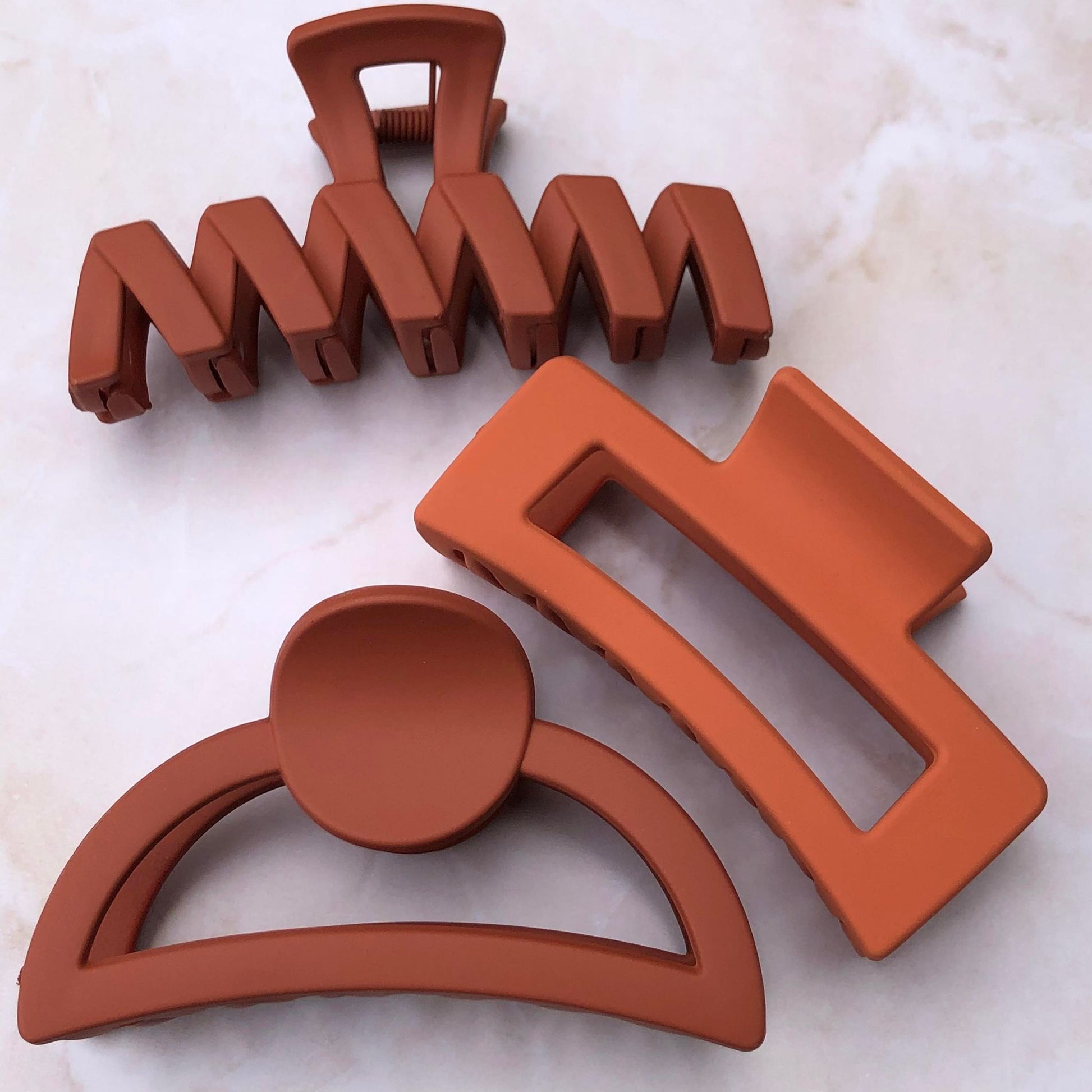 Rectangle Claw - Rust-Hair Claw-Southern Jewewellery Co.-Southern Goods Co.