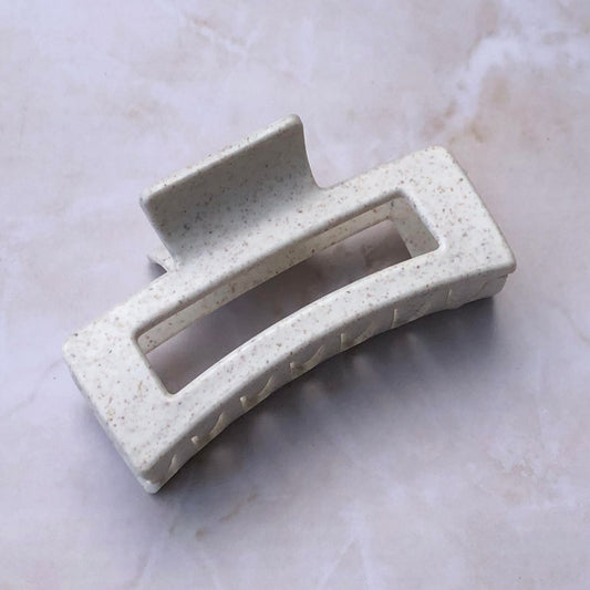 Rectangle Claw - White Speckle-Hair Claw-Southern Jewewellery Co.-Southern Goods Co.