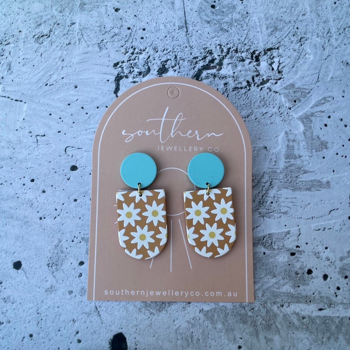 Retro Daisy Earrings-Earrings-Southern Jewewellery Co.-Southern Goods Co.
