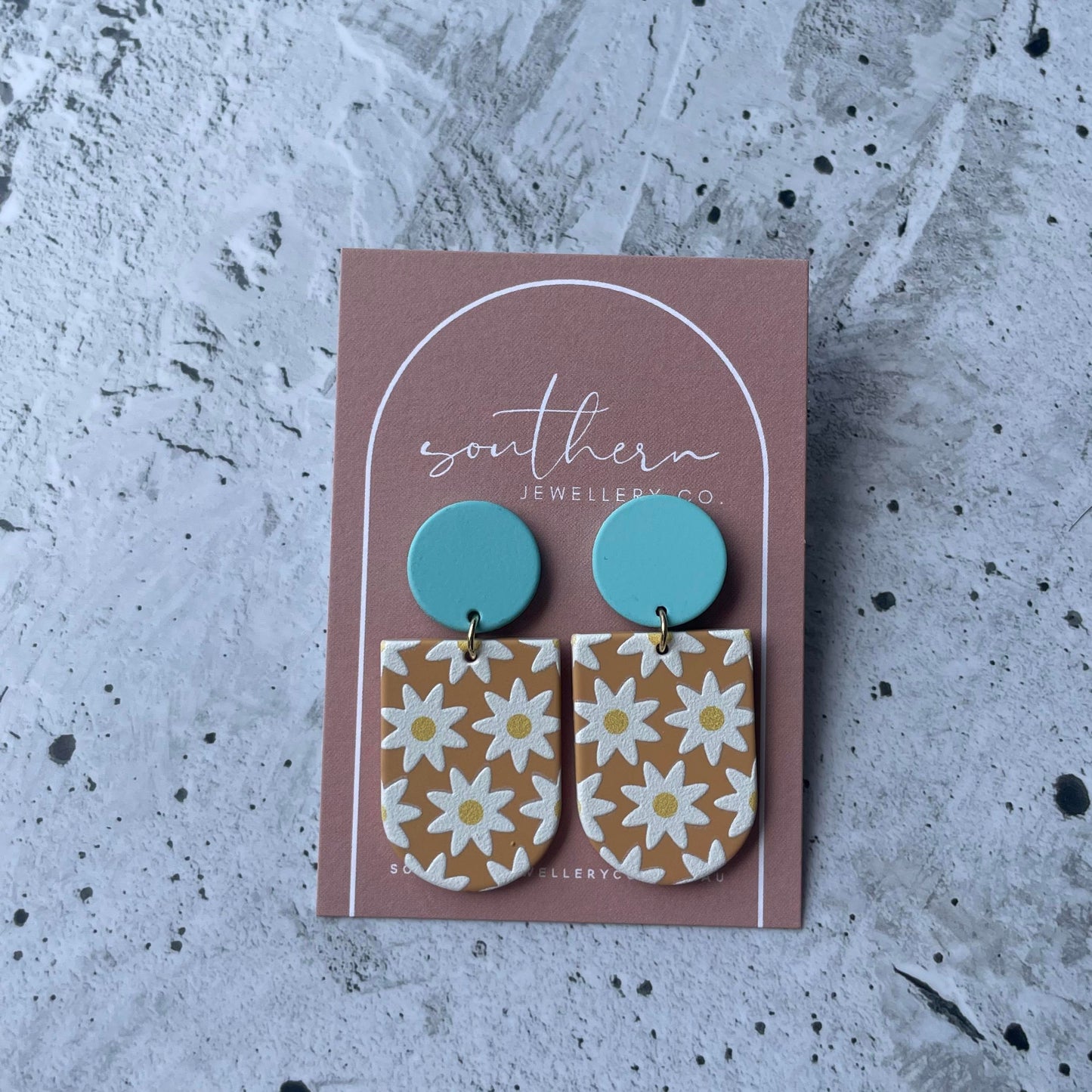 Retro Daisy Earrings-Earrings-Southern Jewewellery Co.-Southern Goods Co.