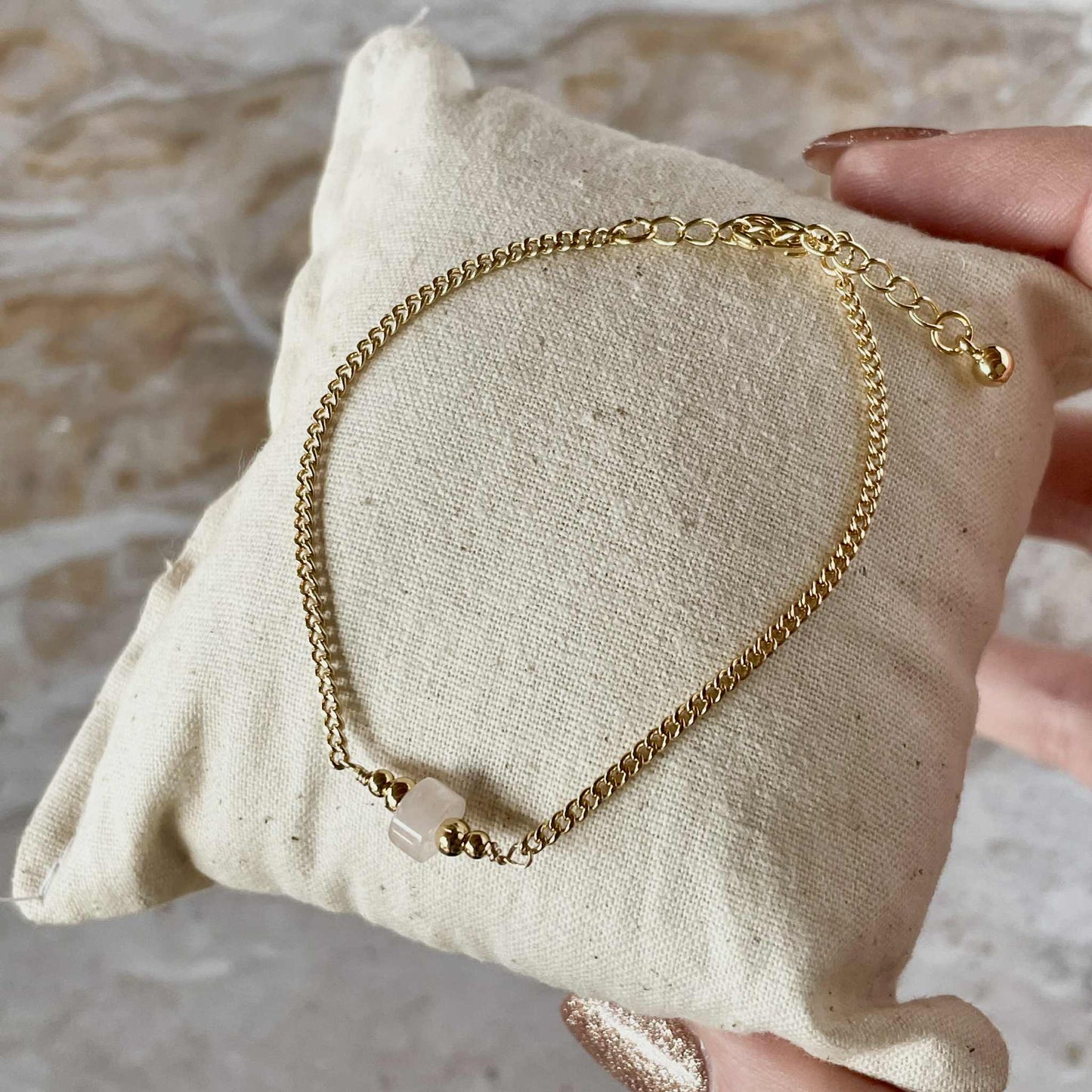 Rose Quartz Bracelet-Bracelet-Southern Jewewellery Co.-Southern Goods Co.