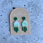 Smokey Green Earrings-Earrings-Southern Jewewellery Co.-Southern Goods Co.