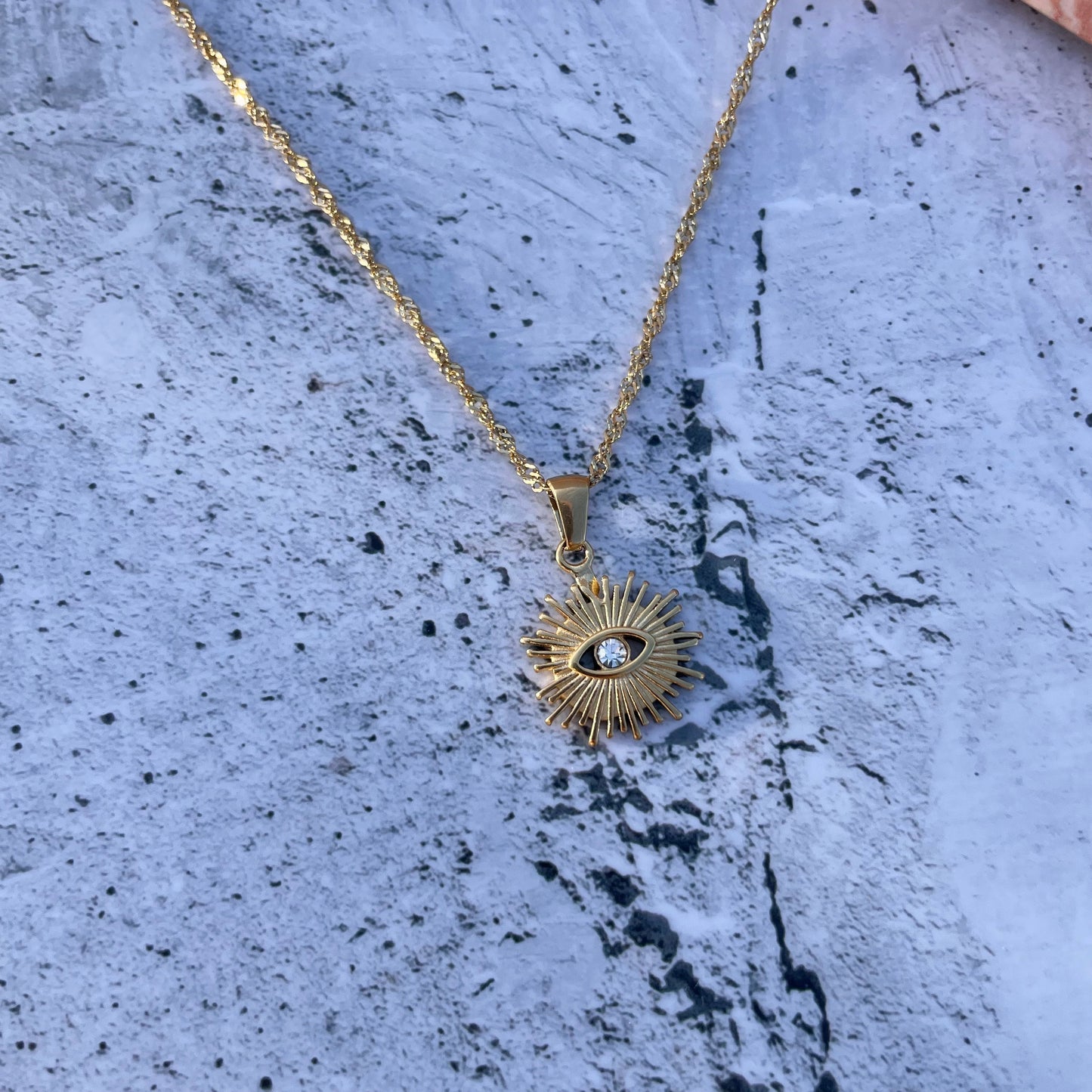 Solar Eye Necklace-Necklace-Southern Jewewellery Co.-Southern Goods Co.