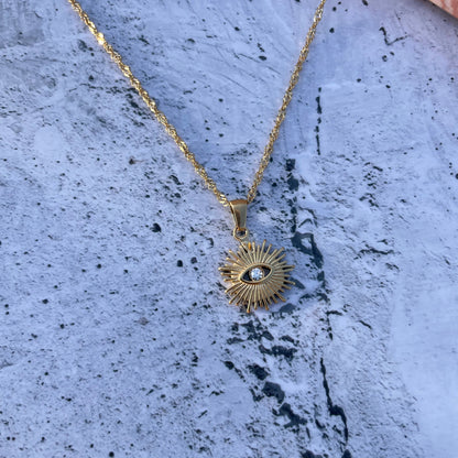 Solar Eye Necklace-Necklace-Southern Jewewellery Co.-Southern Goods Co.