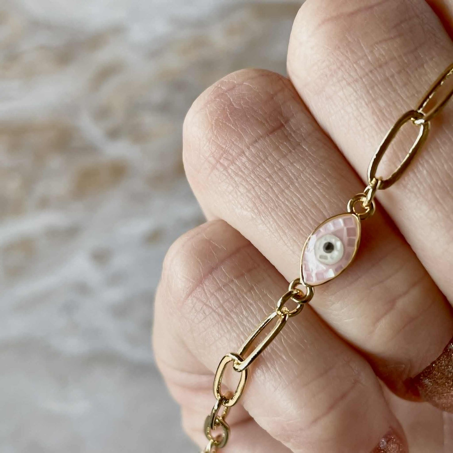 The Eye Bracelet - Pink-Bracelet-Southern Jewewellery Co.-Southern Goods Co.